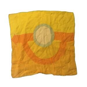 Vintage VERA Neumann Scarf Ladybug Signed ~ Semi Sheer ~ Orange/Yellow